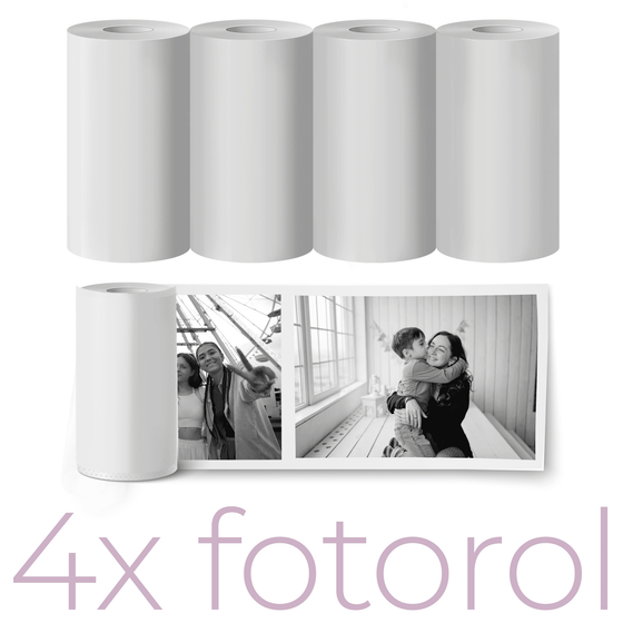 Denver Papierrollen (57 x 30 mm) voor Kindercamera met Printer en Pocket Printer 4 Stuks - PP40 - Wit - Denvershop