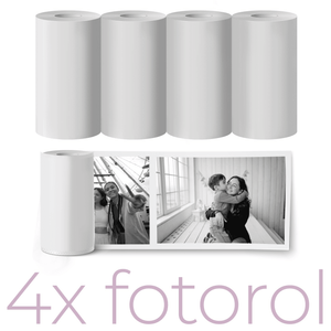 Denver Papierrollen (57 x 30 mm) voor Kindercamera met Printer en Pocket Printer 4 Stuks - PP40 - Wit - Denvershop