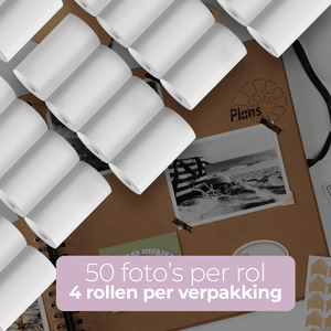Denver Papierrollen (57 x 30 mm) voor Kindercamera met Printer en Pocket Printer 4 Stuks - PP40 - Wit - Denvershop