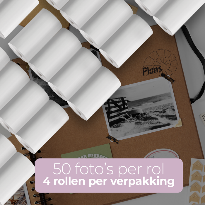 Denver Papierrollen (57 x 30 mm) voor Kindercamera met Printer en Pocket Printer 4 Stuks - PP40 - Wit