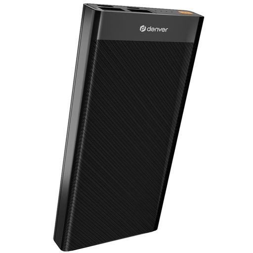 [Zwart] - Denver Powerbank - 10000mAh - 22.5W Snelladen - Led Indicatie - Noodpakket - PQC10008 - Denvershop