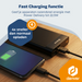 Denver Powerbank - 10000mAh - 22.5W Snelladen - Led Indicatie - Noodpakket - PQC10008