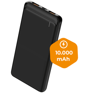 Denver Powerbank 10000 mAh - Met batterij indicator - Snelladen Power Delivery 22.5W - USB A/C - Micro USB - Universele Powerbank - PQC10009