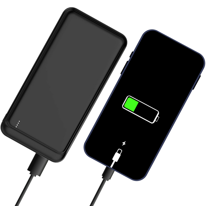 Denver Powerbank 10000 mAh - Met batterij indicator - Snelladen Power Delivery 22.5W - USB A/C - Micro USB - Universele Powerbank - PQC10009