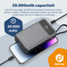 Denver Powerbank 20000 mAh - Met batterij indicator - Snelladen Power Delivery 65W - USB A/C - Universele Powerbank- Laptop oplader – PQCA20650