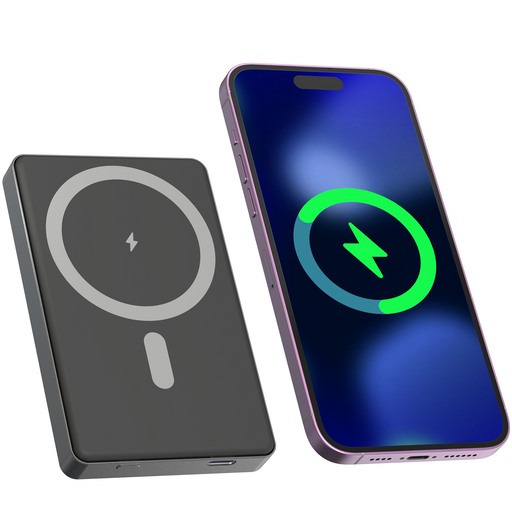 [Zwart] - Denver Powerbank - Magsafe - Magnetisch laden - Snelladen - iPhone 12-17 - PQCW10010 - Denvershop