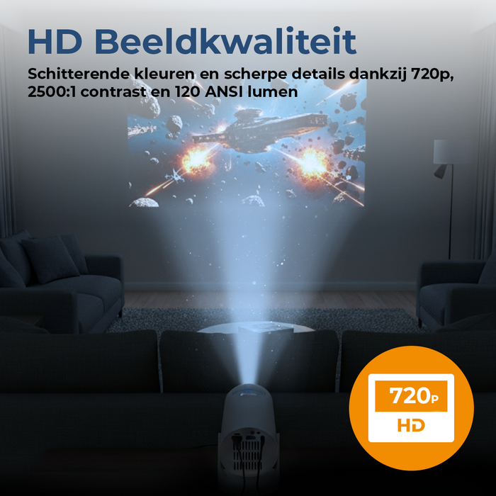 Denver Mini Beamer - 120 ANSI-Lumen - HD Ready - HDMI - USB-C - PR1500 - Denvershop