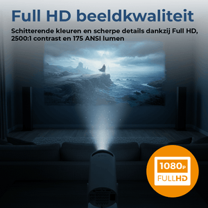 Denver Mini Beamer - 175 ANSI Lumen - Projector - Home Cinema - Full HD - PR2500 - Denvershop