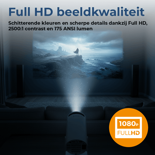 Denver Mini Beamer - 175 ANSI Lumen - Projector - Home Cinema - Full HD - PR2500 - Denvershop