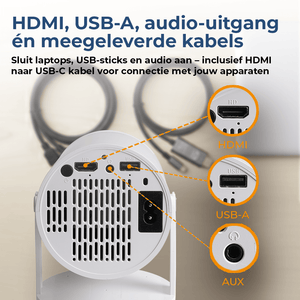 Denver Mini Beamer - 175 ANSI Lumen - Projector - Home Cinema - Full HD - PR2500 - Denvershop