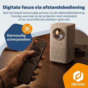 Denver Beamer - 4K 3840x2160P - 150 ANSI Lumen - Projector - Thuisbioscoop - HDMI - USB-C - PR4700