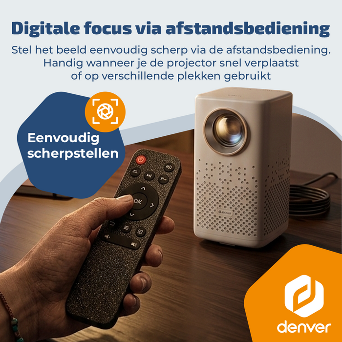 Denver Beamer - 4K 3840x2160P - 150 ANSI Lumen - Projector - Thuisbioscoop - HDMI - USB-C - PR4700