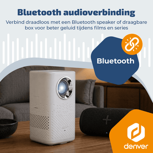Denver Beamer - 4K 3840x2160P - 150 ANSI Lumen - Projector - Thuisbioscoop - HDMI - USB-C - PR4700
