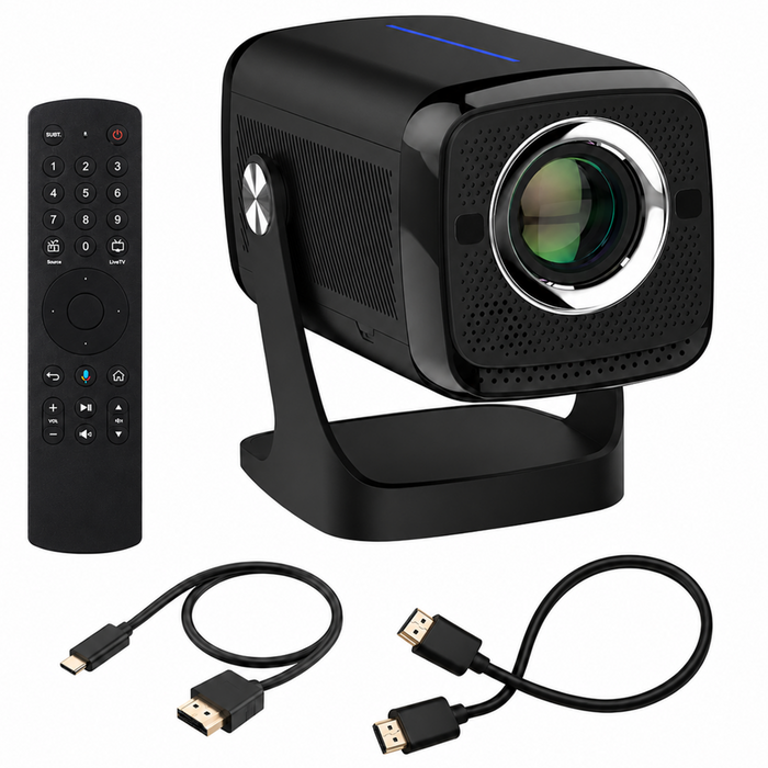 Denver Beamer - 4K 3840x2160P - 700 ANSI Lumen - Projector - Thuisbioscoop - HDMI - USB-C - PR4852