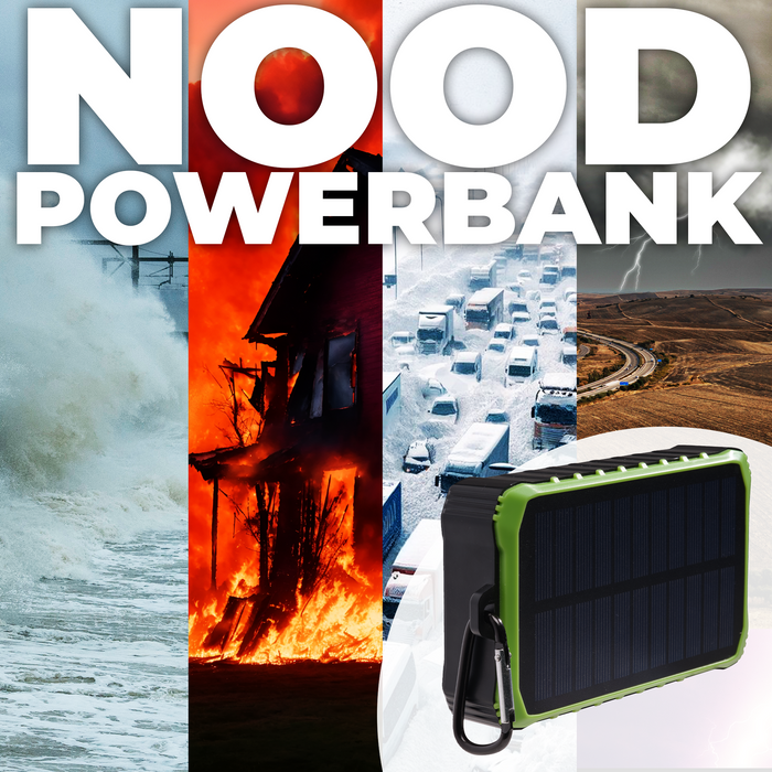 Denver Solar Powerbank 10.000 mAh - Zonneenergie - Noodpakket - Incl. Zaklamp - PSO10012