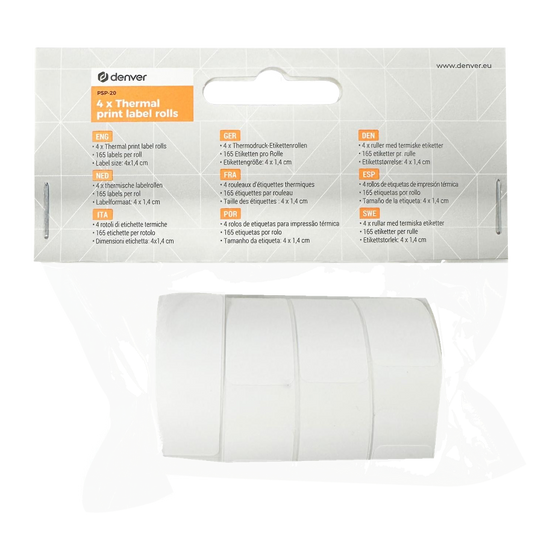 Denver PSP20 Labelstickerpapier - Geschikt voor MBP16 labelprinter