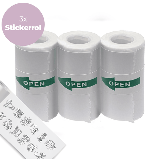 Denver Stickerrollen (57 x 30 mm) voor Kindercamera met Printer en Pocket Printer - 3 Stuks - PSP43 - Wit - Denvershop