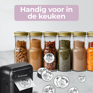 Denver Stickerrollen (57 x 30 mm) voor Kindercamera met Printer en Pocket Printer - 3 Stuks - PSP43 - Wit - Denvershop