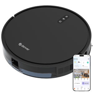Denver Robotstofzuiger met Laadstation - 1300pa Zuigkracht - Zijborstels - Rolborstel voor Haarreiniging - RVC115 - Denvershop