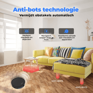 Denver Robotstofzuiger met Laadstation - 1300pa Zuigkracht - Zijborstels - Rolborstel voor Haarreiniging - RVC115 - Denvershop