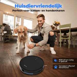 Denver Robotstofzuiger met Laadstation - 1300pa Zuigkracht - Zijborstels - Rolborstel voor Haarreiniging - RVC115 - Denvershop