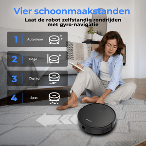 Denver Robotstofzuiger met Laadstation - 2700pa Zuigkracht - Dynamische Navigatie - Rolborstel voor Haarreiniging - RVC125 - Denvershop