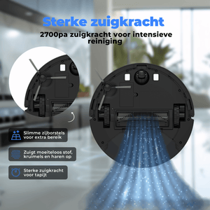 Denver Robotstofzuiger met Laadstation - 2700pa Zuigkracht - Dynamische Navigatie - Rolborstel voor Haarreiniging - RVC125 - Denvershop