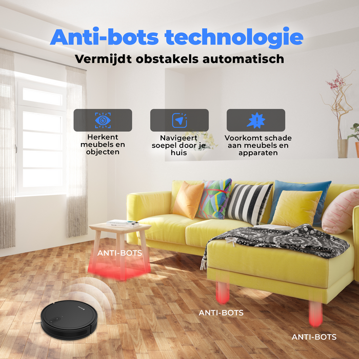 Denver Robotstofzuiger met Laadstation - 2700pa Zuigkracht - Dynamische Navigatie - Rolborstel voor Haarreiniging - RVC125