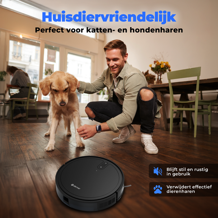 Denver Robotstofzuiger met Laadstation - 2700pa Zuigkracht - Dynamische Navigatie - Rolborstel voor Haarreiniging - RVC125