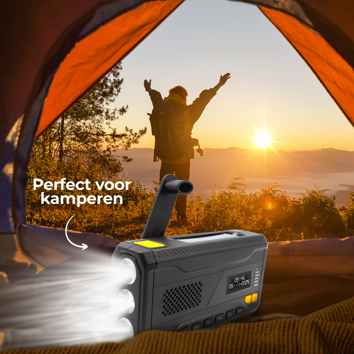 Denver Noodradio - DAB - FM - Zaklamp - Powerbank - Zonne-energie - Opwindbaar - SCD2033 - Denvershop