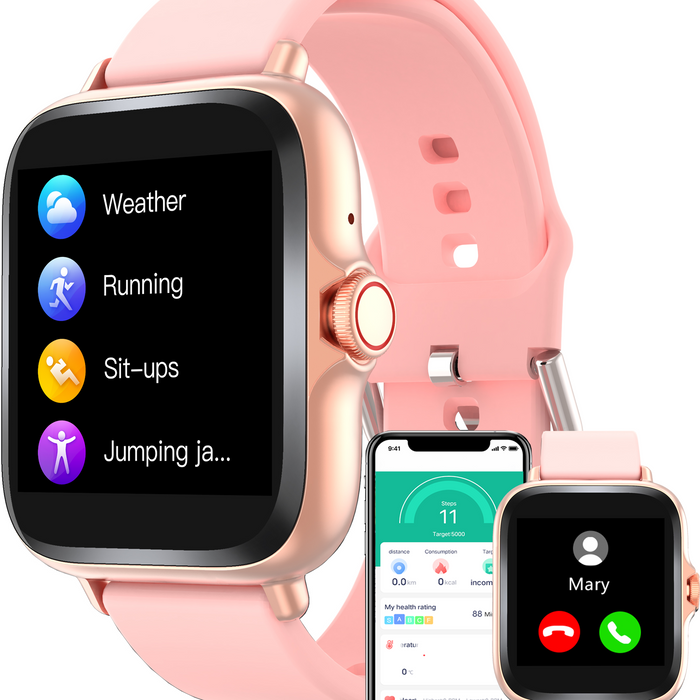 Denver Smartwatch - Android-iOS - Volledige Belfunctie - Sporthorloge - Hartslagmeter - Stappenteller - Slaapmonitor - Notificaties - SWC156