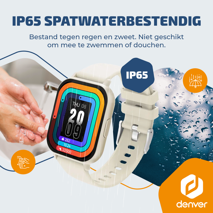 Denver Smartwatch - Android iOS - Notificaties - Sporthorloge - Hartslagmeter - Saturatiemeter - Slaapmonitor - SWC176