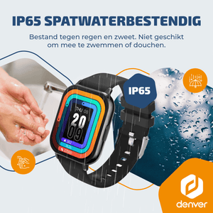 Denver Smartwatch - Android iOS - Notificaties - Sporthorloge - Hartslagmeter - Saturatiemeter - Slaapmonitor - SWC176