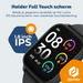 Denver Smartwatch - Android iOS - Notificaties - Sporthorloge - Hartslagmeter - Saturatiemeter - Slaapmonitor - SWC184