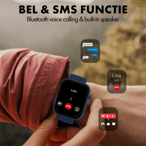 Denver Smartwatch - Android iOS - Volledige Belfunctie - Amoled Display - Sporthorloge - Hartslagmeter - Saturatiemeter - Slaapmonitor - SWC185