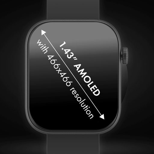 [Zwart] - Denver Smartwatch - Android iOS - Volledige Belfunctie - Amoled Display - Sporthorloge - Hartslagmeter - Saturatiemeter - Slaapmonitor - SWC185 - Denvershop