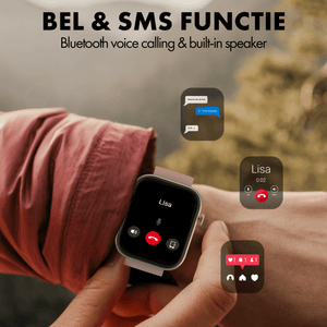 Denver Smartwatch - Android iOS - Volledige Belfunctie - Amoled Display - Sporthorloge - Hartslagmeter - Saturatiemeter - Slaapmonitor - SWC185