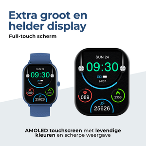 Denver Smartwatch - Android iOS - Volledige Belfunctie - Amoled Display - Sporthorloge - Hartslagmeter - Saturatiemeter - Slaapmonitor - SWC187
