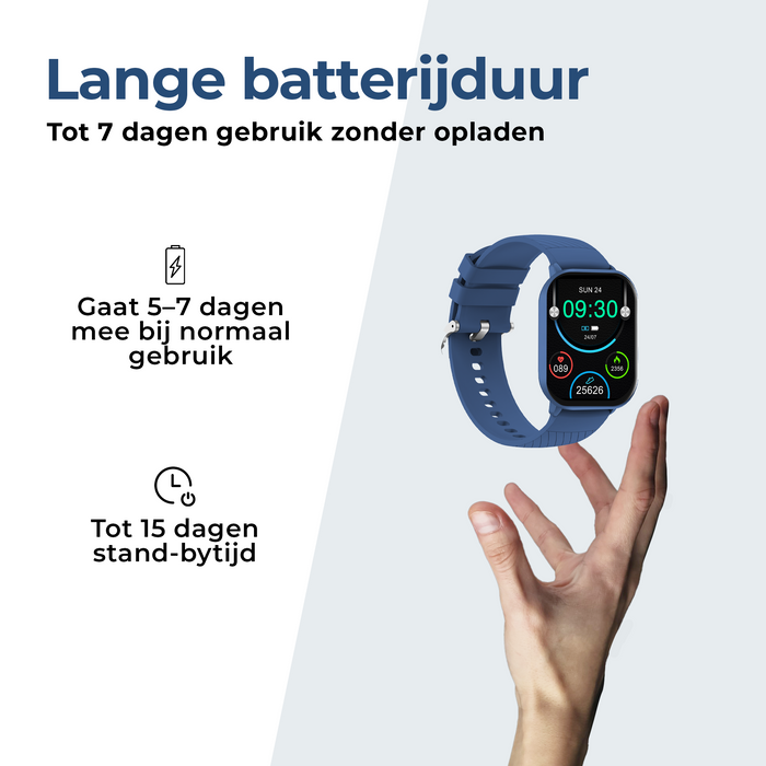 Denver Smartwatch - Android iOS - Volledige Belfunctie - Amoled Display - Sporthorloge - Hartslagmeter - Saturatiemeter - Slaapmonitor - SWC187