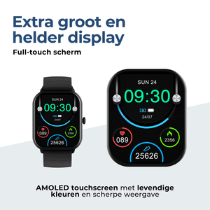 Denver Smartwatch - Android iOS - Volledige Belfunctie - Amoled Display - Sporthorloge - Hartslagmeter - Saturatiemeter - Slaapmonitor - SWC187