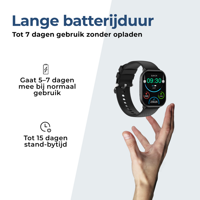 Denver Smartwatch - Android iOS - Volledige Belfunctie - Amoled Display - Sporthorloge - Hartslagmeter - Saturatiemeter - Slaapmonitor - SWC187