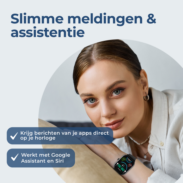 Denver Smartwatch - Android iOS - Volledige Belfunctie - Amoled Display - Sporthorloge - Hartslagmeter - Saturatiemeter - Slaapmonitor - SWC187