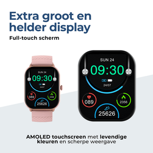 Denver Smartwatch - Android iOS - Volledige Belfunctie - Amoled Display - Sporthorloge - Hartslagmeter - Saturatiemeter - Slaapmonitor - SWC187