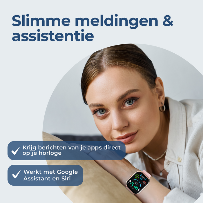 Denver Smartwatch - Android iOS - Volledige Belfunctie - Amoled Display - Sporthorloge - Hartslagmeter - Saturatiemeter - Slaapmonitor - SWC187