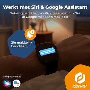Denver Smartwatch - Android & iOS - Volledige Belfunctie - 100 Sportmodi - Sporthorloge - Hartslagmeter - Bloeddrukmeter - Stappenteller - SWC195