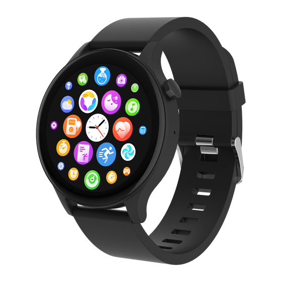 [Zwart] - Denver Smartwatch - Android iOS - Volledige Belfunctie - Sporthorloge - Hartslagmeter - Saturatiemeter - Slaapmonitor - SWC338 - Denvershop