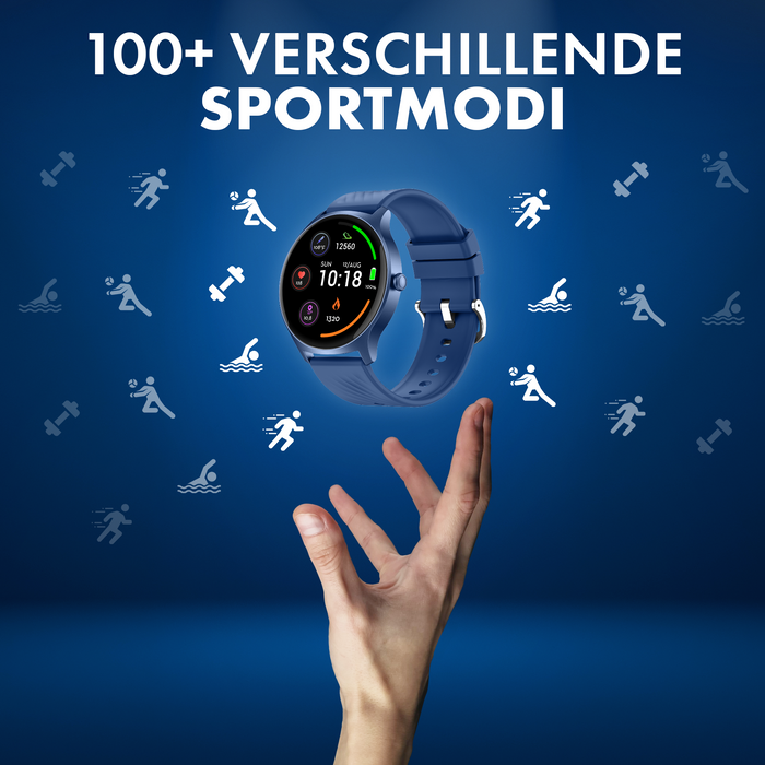 Denver smartwatch - Android iOS - Volledige Belfunctie - Amoled Display - Sporthorloge - Hartslagmeter - Saturatiemeter - Slaapmonitor - SWC387