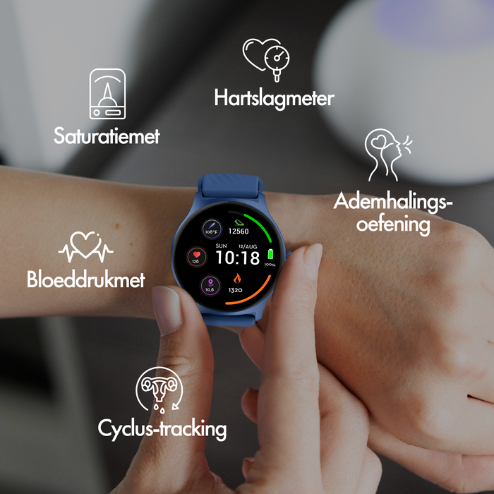 Denver smartwatch - Android iOS - Volledige Belfunctie - Amoled Display - Sporthorloge - Hartslagmeter - Saturatiemeter - Slaapmonitor - SWC387