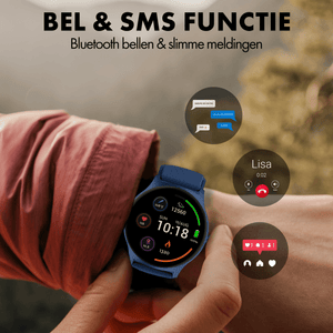Denver smartwatch - Android iOS - Volledige Belfunctie - Amoled Display - Sporthorloge - Hartslagmeter - Saturatiemeter - Slaapmonitor - SWC387