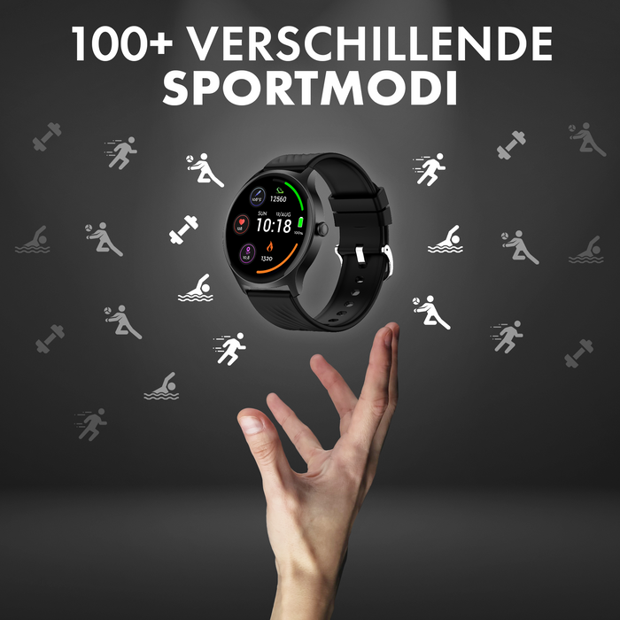 Denver smartwatch - Android iOS - Volledige Belfunctie - Amoled Display - Sporthorloge - Hartslagmeter - Saturatiemeter - Slaapmonitor - SWC387